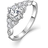 Inpasne Engagement Ring for Women 925 Sterling Silver Promise Wedding Anniverasry Eternity Ring for Her Size 5-10