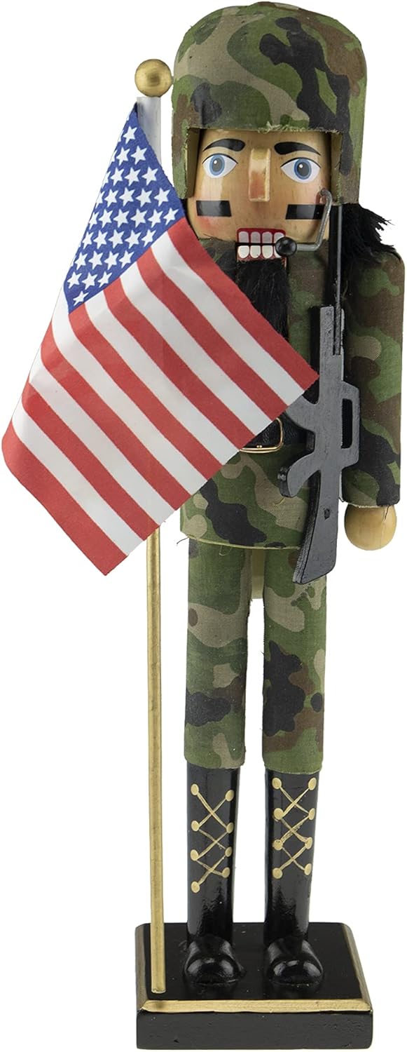 Nutcrackers - Clever Creations Soldier 16 Inch Traditional Wooden Nutcracker, Festive Christmas Décor for Shelves and Tables