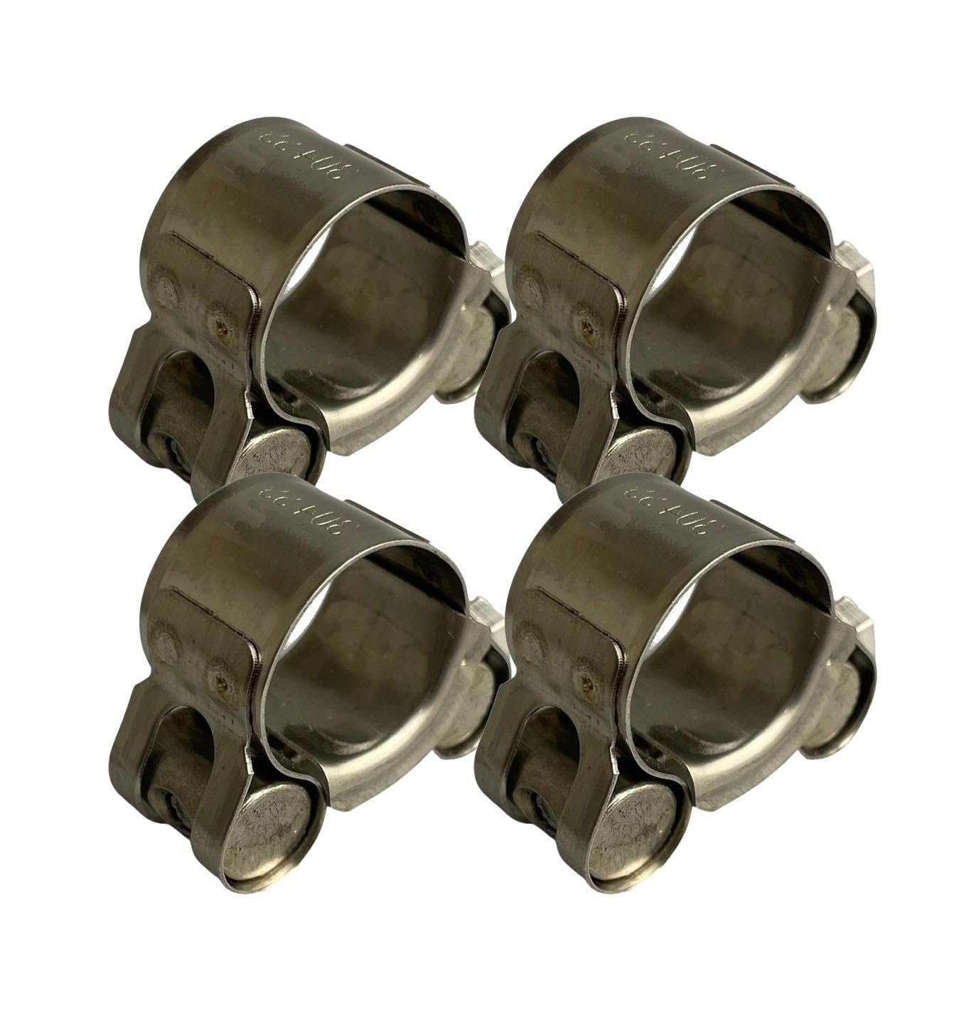 Boltza® Stainless Steel Single Bolt Hose Super Clamp 22-25mm Clip Silicone Rubber Exhaust x4