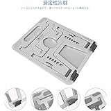VICOODA ノートパソコンスタンド 高さ/角度調整可能 折りたたみ式 アルミ合金製 姿勢改善 放熱対策 スマホスタンド付き PC/MacBook/本/ラップトップ/iPadなど15インチまでに対応