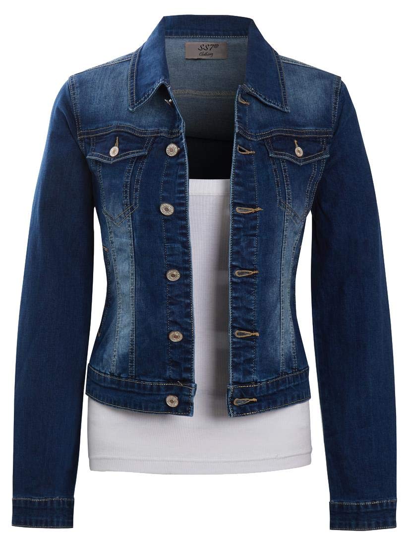 plus size stretch denim jacket