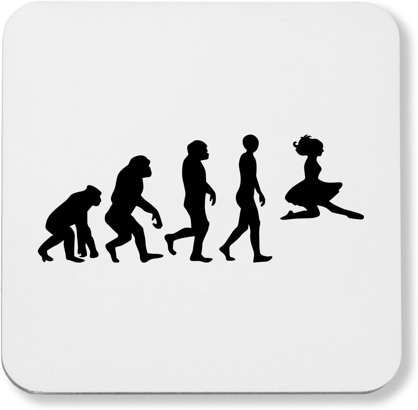 Hippowarehouse Irish Dancer Evolution pack of 2 coasters gloss finish durable backing 9cm x 9cm