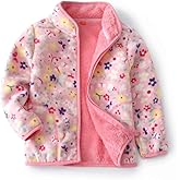 Feidoog Toddler Kids Polar Fleece Warm Jacket Baby Boys Girls Autumn Winter Zip-up Lightweight Long Sleeve Jacket