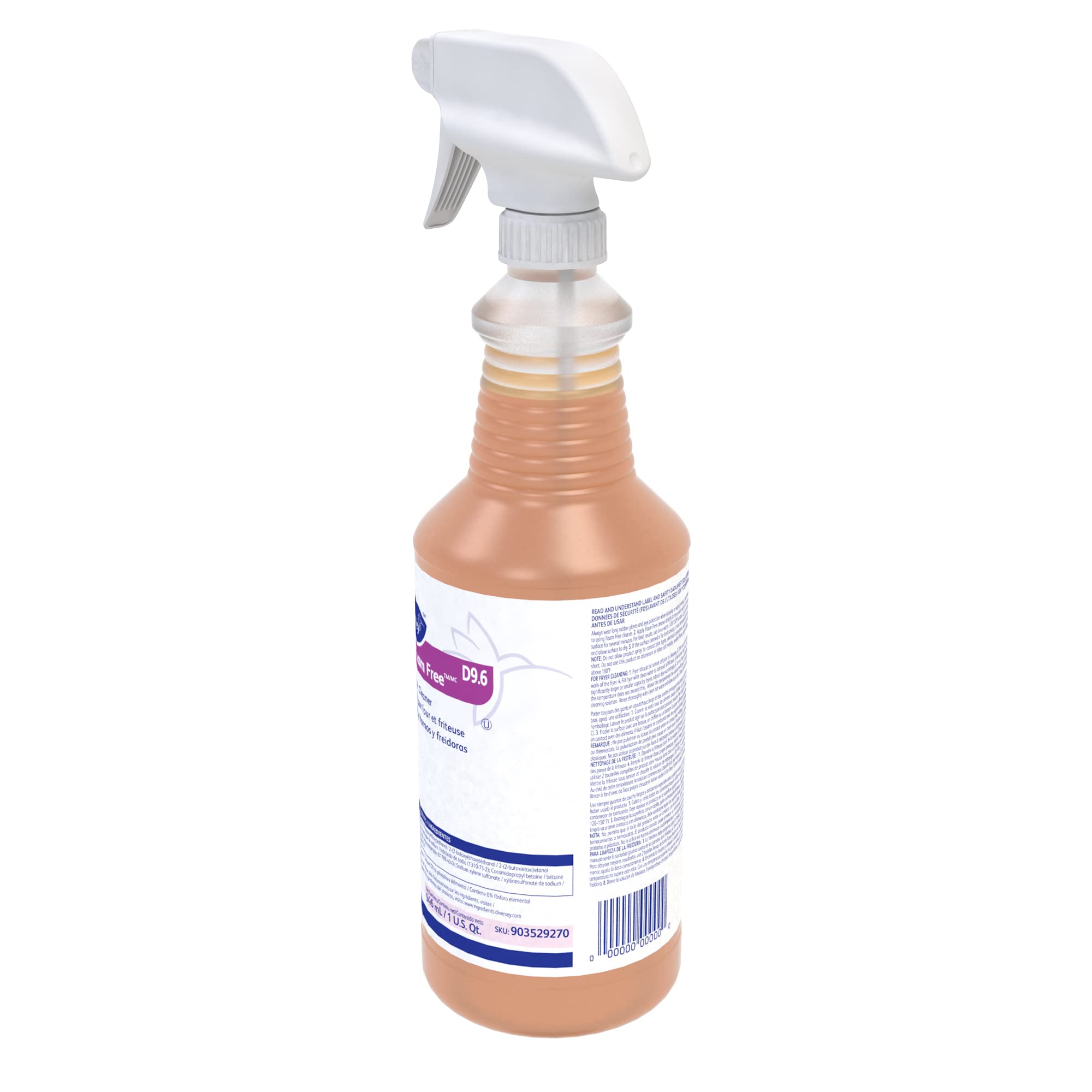 Diversey 903529270 Suma Foam Free Liquid Oven & Fryer Cleaner, Degreaser for Oven, Grill & Range Hood, Ready-to-Use Spray, 32-Ounce (Pack of 12)