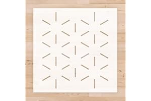 CELAENO Geometric Simple Pattern Wall Stencil for Painting, 12” x 12” Reusable Repeating Pattern Stencil Template for Painting on Walls, Furniture, Floor, Wood and More