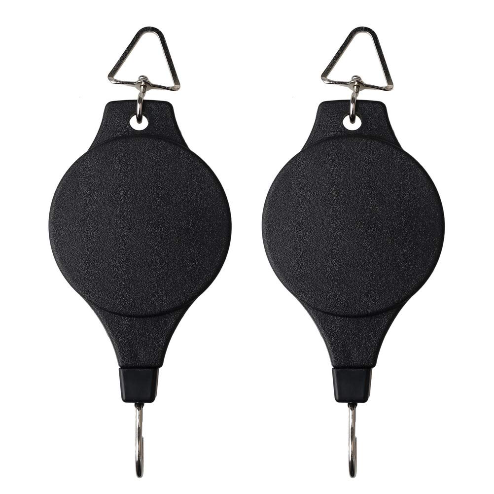 kuou 2 Pieces Plant Pulley, Hanging Basket Pulley Retractable Plant Hanger Heavy Duty Plant Pulley Hook for Garden Hanging Baskets and Birds Feeder