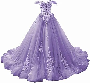 off shoulder ball gown dress