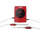 GrillEye Smart Bluetooth Grilling & Smoking Thermometer, Red