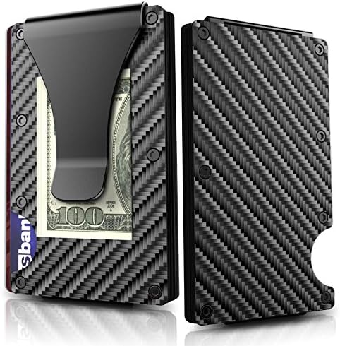 Money Clip RFID Credit Card Holder Carbon Fiber Front Pocket Minimalist Wallet By Cloud Shop Market