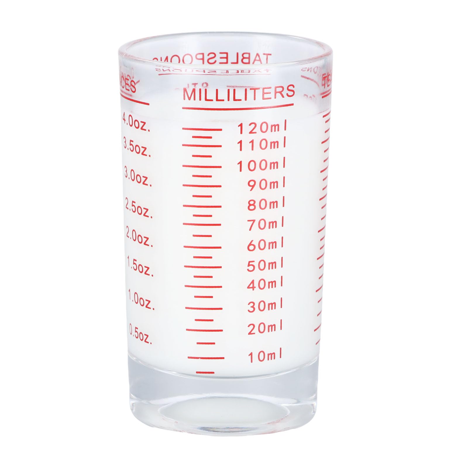 Shengxi Measuring Cup, 120 ml Espresso Shot Glasses, Transparent, 1 Piece
