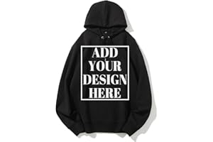 Oucouvip Custom Hoodies Design Your Own Cotton Personalized Sweatshirt for Women Men Front and Back