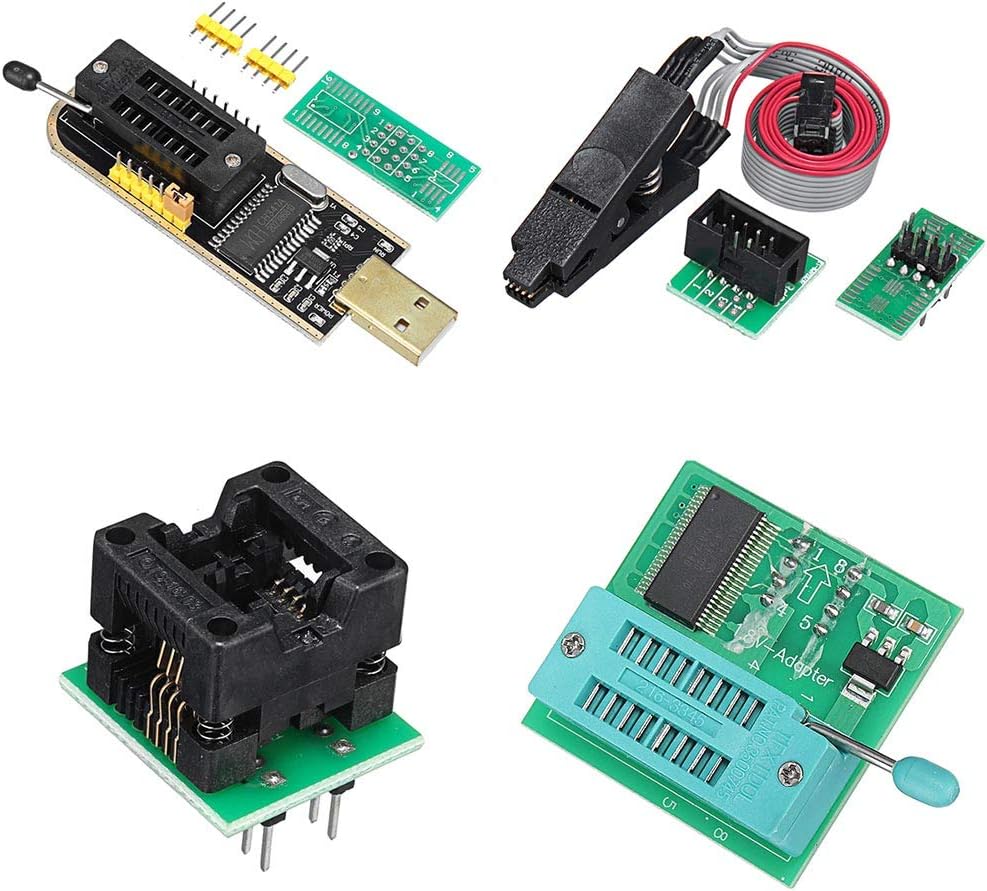 Alexsixs EEPROM BIOS USB Programmer CH341A SOIC8 Clip 1.8V Adapter SOIC8 Adapter