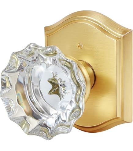 Quincy Thumb-Turn Privacy Door Set With Astoria Crystal Glass Knobs | House Of Antique Hardware - View #3