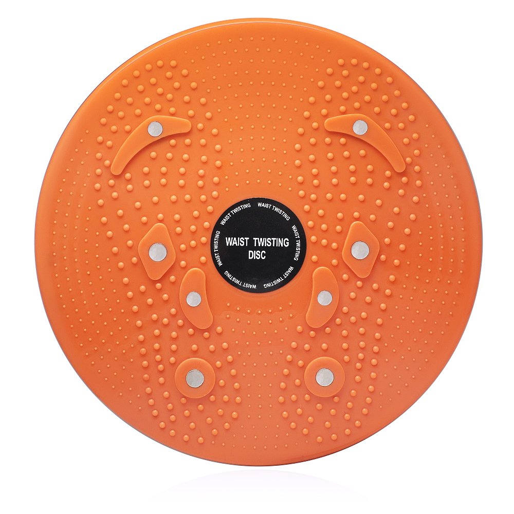 Accessotech Twist Waist Torsion Disc Board Aerobic Exercise Fitness Reflexology Magnets Equipment (Orange)
