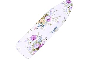 Rerrmico Ironing Board Cover and Pad 15x54 Inch Standard Ironing Board Cover with Elastic Edge and Hook and Loop Fasteners Sc