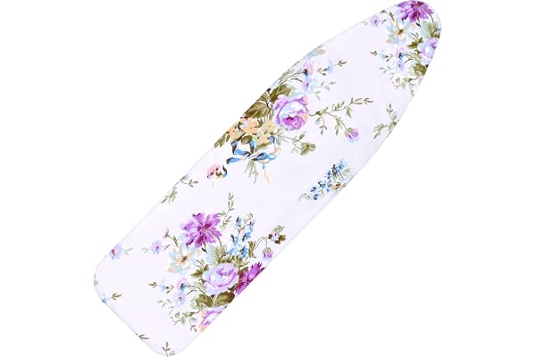 Rerrmico Ironing Board Cover and Pad 15x54 Inch Standard Ironing Board Cover with Elastic Edge and Hook and Loop Fasteners Sc