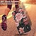 TIANLI Apple iPhone X Case,iPhone 10 Case Cute Flowers for Girls/Women Smooth Surface Three Layer Shockproof Protective Cover,Floral Black