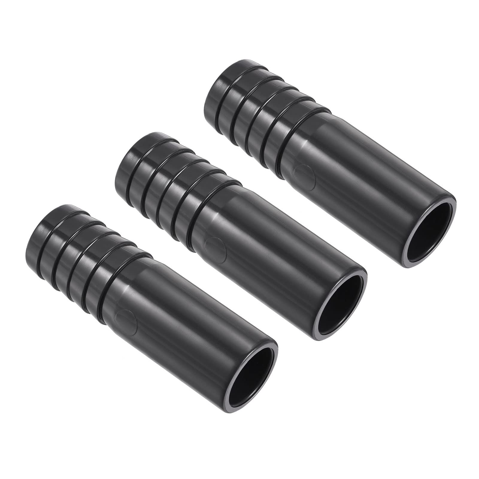 M METERXITY 3 Pack PVC Pipe Fitting - Water Tube Connector, 25mm Barb Straight Pipe Joint, Apply to Outdoor/Garden/Pool (OD 25mm, Black)
