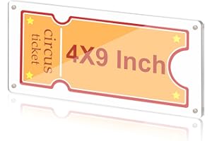 MSHUNKEJI Acrylic Ticket Stub Display 4x9 Inch Clear Ticket Stub Holder Ticket Stub Organizer Ticket Stub Frame Ticket Protector Double Sided for Collectors Display Protect Movie Concert Play Show Ticket (1)