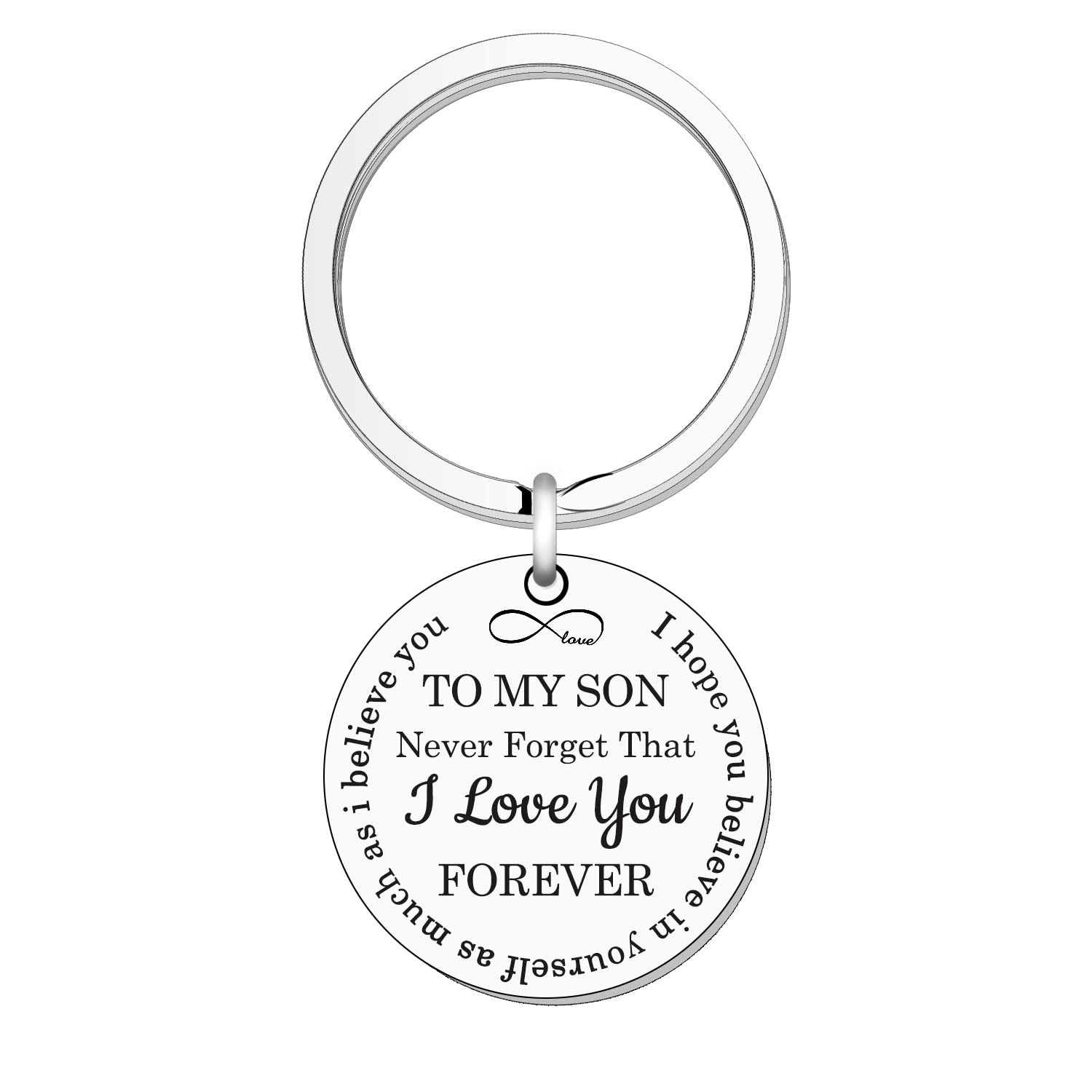STYFA Son keyring Inspirational Keyring from Mum,Dad I Love You keyring Gifts Birthday Christmas Gifts Graduation