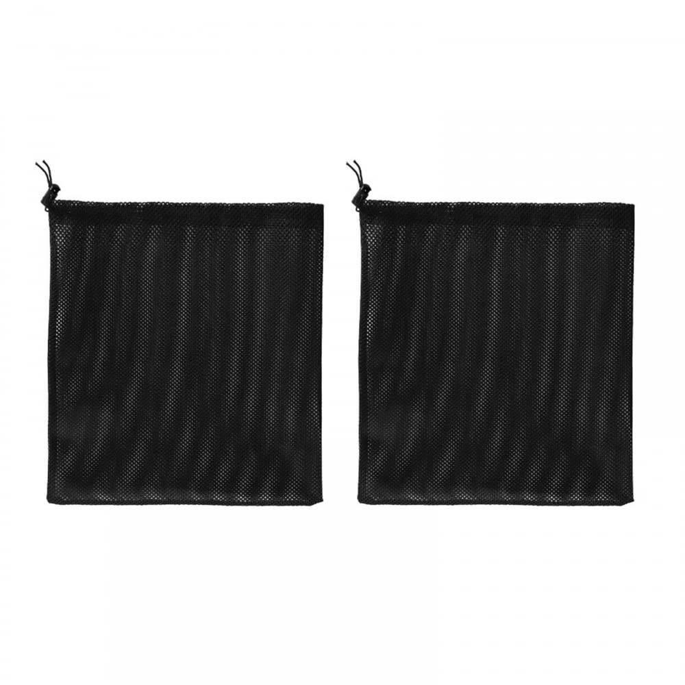 2 Pack Pump Barrier Bags, 17.7"x17.7" Pond Pump Filter Bag with Drawstring Pool Media Bags for Pond Biological Filters