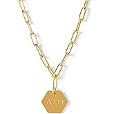 Sorority Shop Delta Sigma Theta Paperclip Necklace — DST 18K Gold Plated Sorority Gifts Necklace, Long-Lasting Delta Sigma Theta Gifts for Women