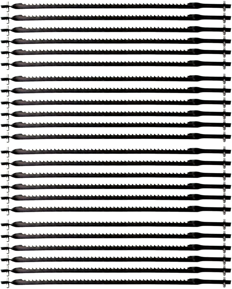 EXPILOVI 100mm 24pk 15 TPI Side Cutting Scroll Saw Blades for Dremel Moto-Saw