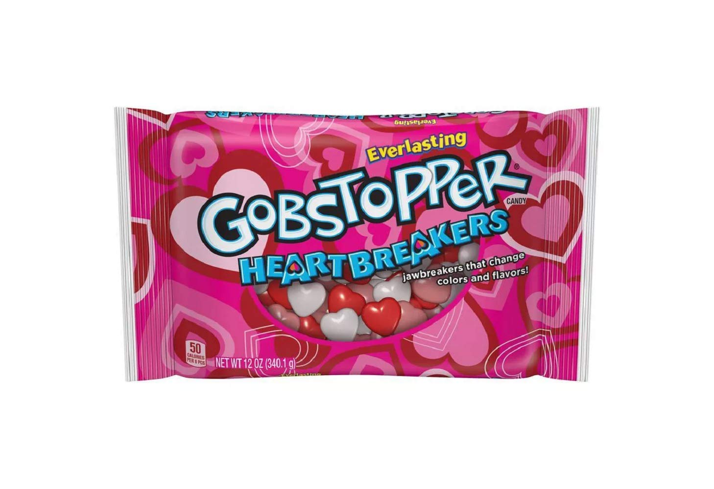 Seasonal Valentine's Day Gobstopper Heartbreakers Jawbreaker Candy, 12 Oz Grocery