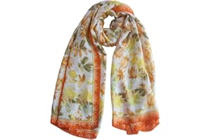 Pokeedioty Scarfs for Women Long Floral Print Scarf Fashion Scaves Head Scarf Lightweight Sunscreen Shawls
