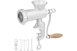 VEVOR Manual Meat Grinder, Heavy Duty Cast Iron Hand Meat Grinder with Steel Table Clamp, Meat Mincer Sausage Maker with 1 Cu