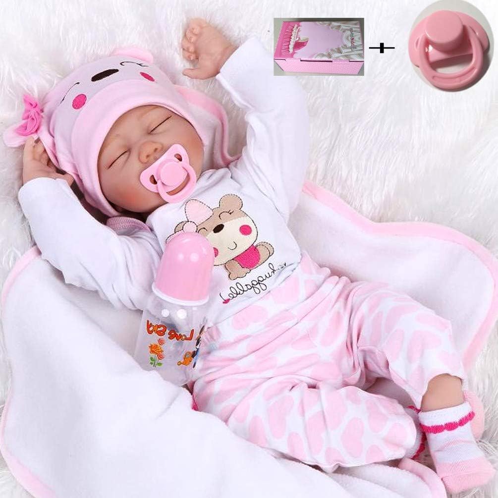 Prezzo AIBAOLIAN 22 Pollici 55 cm Reborn Baby Doll Simulazione Morbido Silicone Vinile Realistico Ragazzo Ragazza Giocattolo Regalo di Festa Accompagnare Bambola Addormentata Offerte