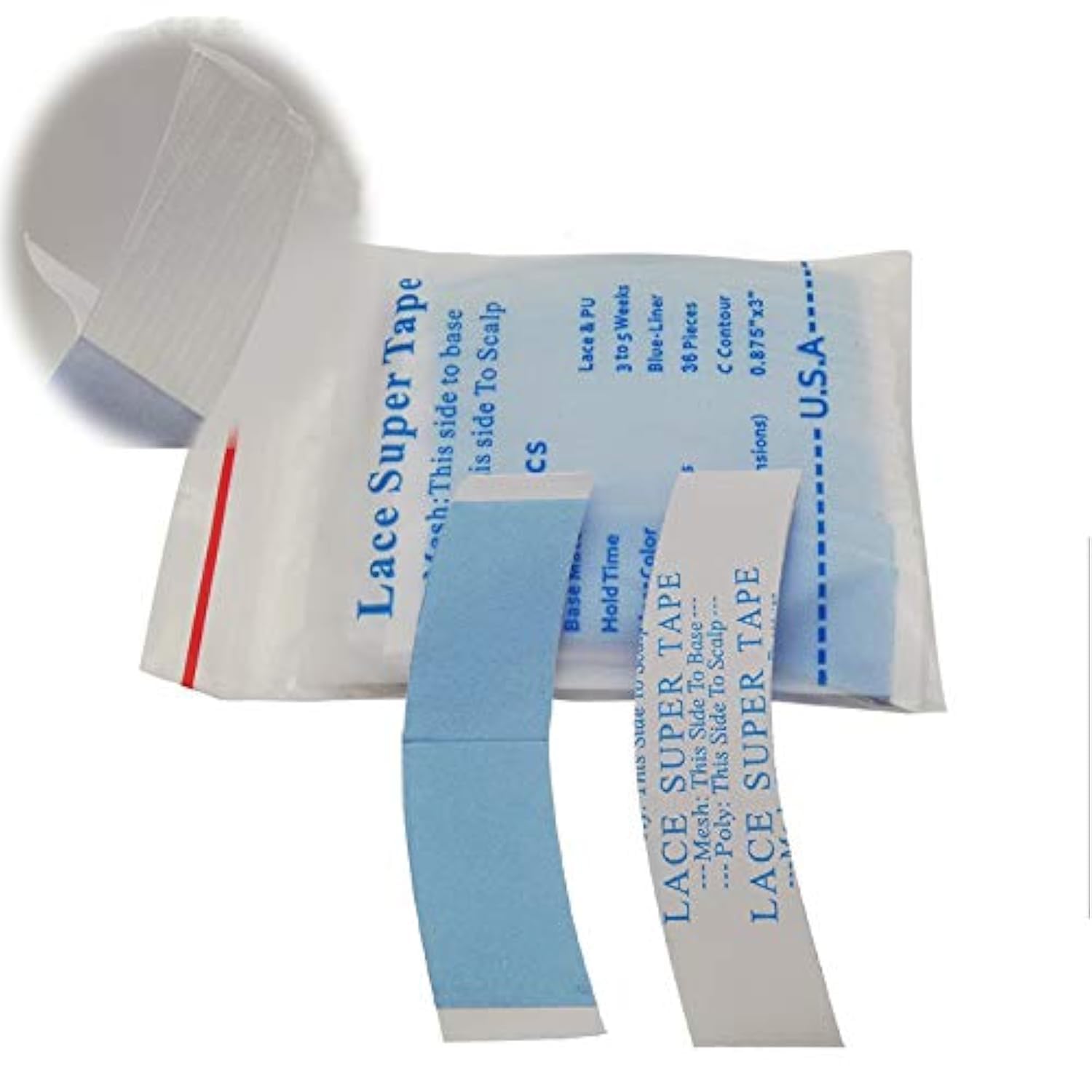 LACE SUPER TAPE 36pcs/lot C contour double side tape for wigs and toupees hair tape