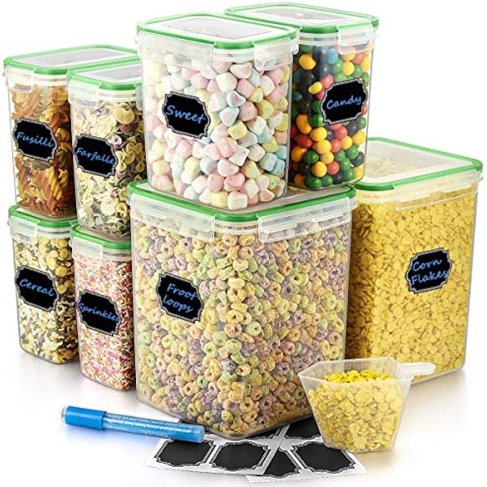 Food Storage Organization Sets Cereal Containers Airtight