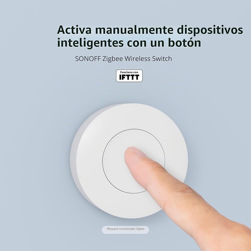 Zigbee Wireless Switch SNZB-01P, requiere SONOFF ZigBee hub, Botón de Control Multifuncional de Tres vías para Dispositivos Domésticos Inteligentes, Compatible con Alexa,Smartthings y IFTTT