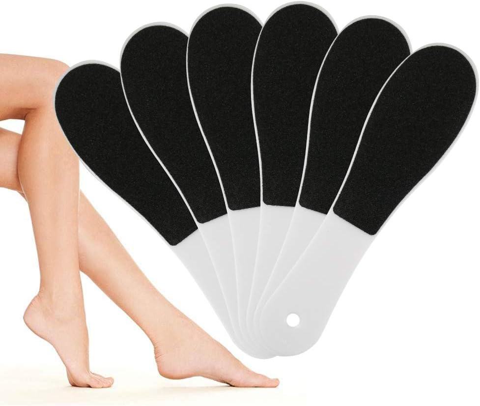 Rainmae Foot Files for Hard Skin,8 Packs Double-Sided Foot Rasp File and Callus Hard Skin Remover for Wet and Dry Cracked Feet(White)