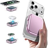 MIZUIA Small Portable Charger - for MagSafe Battery Pack 6000mAh, 3-in-1 Magnetic Wireless PowerBank for Apple Watch, 22.5W Fast Charging Power Bank for iPhone 17 Pro Max/16/15/14/13/12