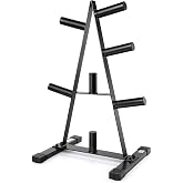 CAP 2-Inch Olympic Plate Tree Rack for Home Gym, Heavy-Duty A-Frame Weight Plate Storage Rack, Space-Saving Plate Organizer Stand, 5-Post &amp; 7-Post, 300lb &amp; 500lb Weight Capacity
