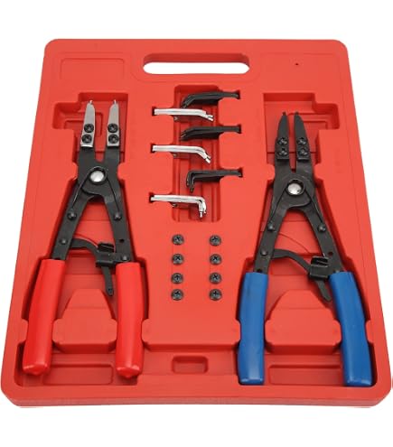 BGS 650 - Set di Pinze Anello a Scatto, 225 MM, 4-tlg. 0+45 Angolo IN Borsa Neu 4026947006505