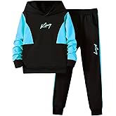 JOYTJPQ Boys 2Pcs Outfits Kids Long Sleeve Hoodies + Pants Sets Teens Causal Tracksuit Fall Winter Clothes 5-14Y