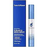 Terez & Honor Natural Eyelash Growth Enhancer and Brow Serum for Long Luscious Lashes and Eyebrows