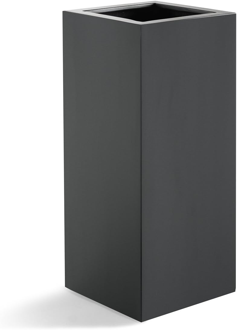 Planter"Luca No. 1 High Cube" Slate Grey Square Fibreglass *2 Year Guarantee* - 30x30x70cm - F036