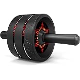 Ab Roller Wheel for Home Gym, Abs &amp; Core Strength Workout with Knee Pad Set | Stable dual-wheel ab roller with knee pad for workouts, an abdominal wheel for full-body strength training &amp; core control