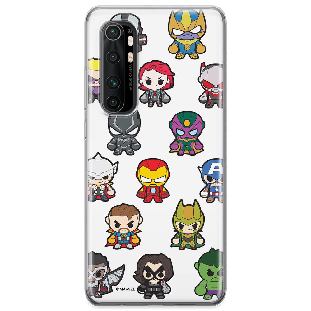 ERT GROUP mobile phone case for Xiaomi MI NOTE 10 Lite original and officially Licensed Marvel pattern Avengers 025 optimally adapted to the shape of the mobile phone, case made of TPU