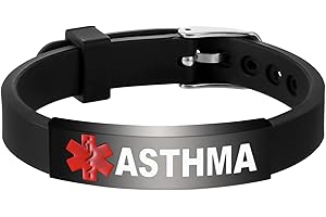 UNICGIFT Medical Alert Bracelet Dual-Sided Custom Engraved ID Identification Personalized Wristband for Women Adjustable Band Security Clasp