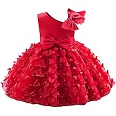 Toddler Baby Girl Butterfly Tutu Dress Bowknot Princess Flower Girl Wedding Pageant Birthday Party Dresses