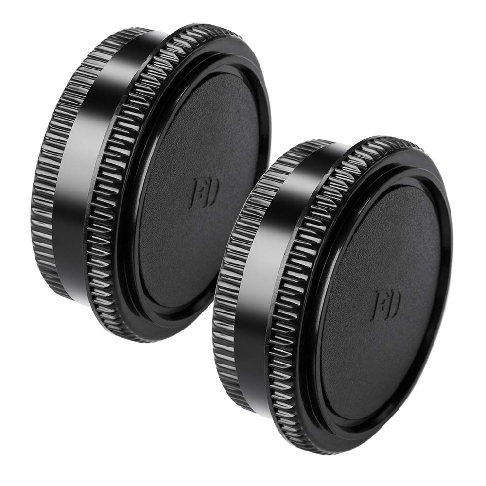 Fotover Body Cap and Lens Rear Cap Cover Replacement Set for Canon FD Mount Lens&Cameras,2 Sets