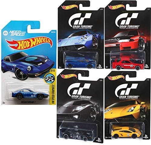 Hot Wheels Gran Turismo Video Game Cars & EA Need for Speed car set Ford GT / Pagani / Nissan Skyline / Lamborghini Gallardo / Nissan Fairlady Z by Gran Turismo