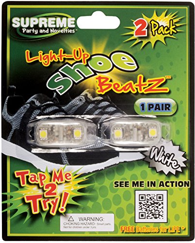 Windy City Novelties Flashing White LED Shoe Beatz