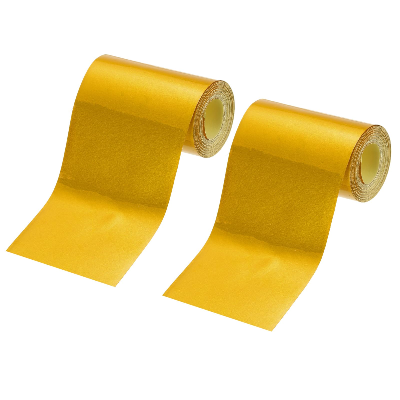 PATIKIL 2 Inch x 10 FT Reflective Tape, 2 Pack High Visibility Waterproof Conspicuity Outdoor Safety Warning Tape for Trailer Truck Car Bike, Yellow