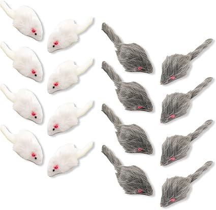Amazon 猫 おもちゃ ねずみ モチーフ １６点セット グレー８点 ホワイト８点 猫おもちゃ ネズミおもちゃ 猫のおもちゃ ネズミ オモチャ 猫じゃらし かむオモチャ Qudck Qudck ネズミ ぬいぐるみ 通販
